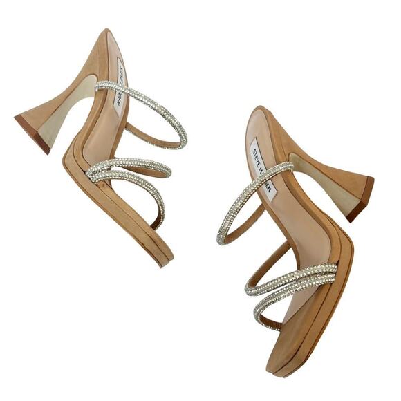 STEVE MADDEN WOMEN'S LIBBIE HEELED CAMEL NUBK SIZE 6.5 NWT WITH BOX - Picture 5 of 5